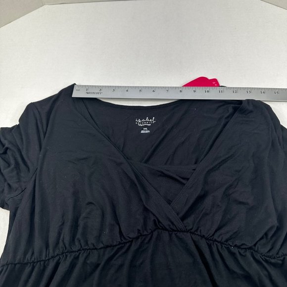 Isabel Maternity Women's Size XXL Top Deep V-Neck Nursing Black New With Tags - Picture 7 of 12